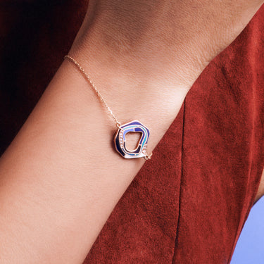 Gaudi Bracelet with Diamonds and Enamel