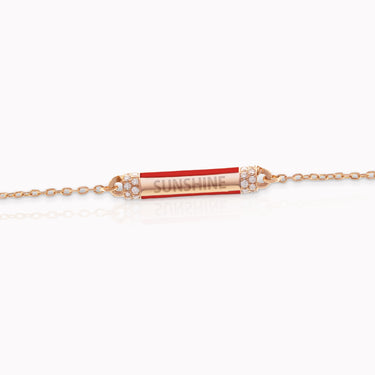 Your message on a Bracelet with Diamonds