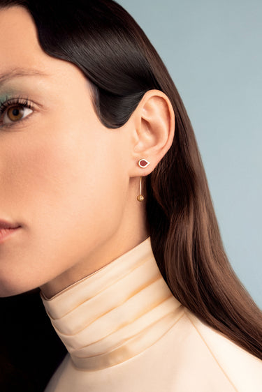 In Bloom Earrings with Diamonds and Enamel