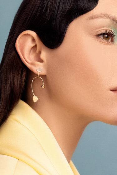 In Bloom Balance Earrings with Diamonds