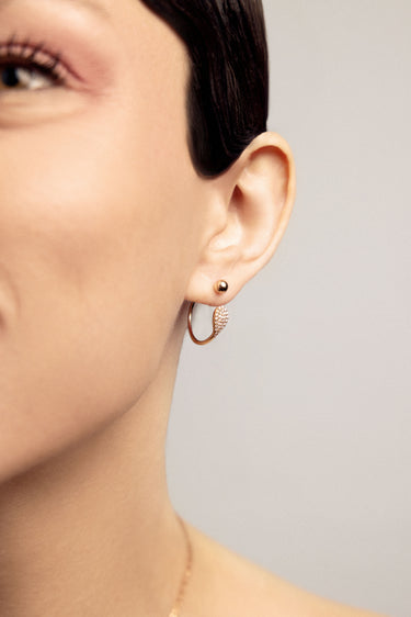 In Bloom Gold and Diamond Big Hoop Earrings