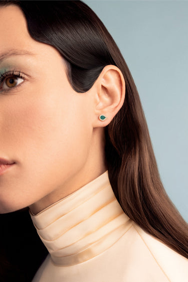 In Bloom Stud Earring with Diamonds and Enamel