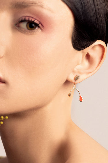 In Bloom Balance Earrings with Enamel