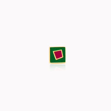 Kids Square Earring with enamel