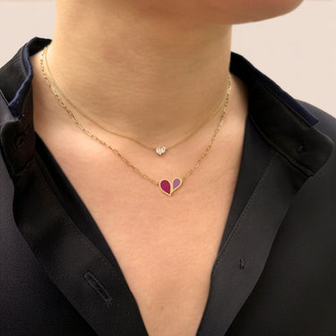 In Bloom Gold and Enamel Petal Necklace