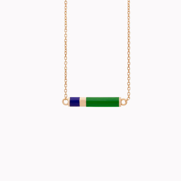 Gaudi Cylinder Necklace Enamel Gold