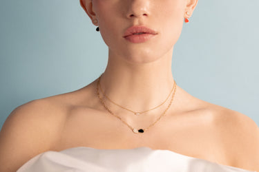 In Bloom Gold and Diamond Petal Necklace