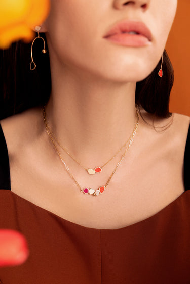 In Bloom Gold and Enamel Necklace