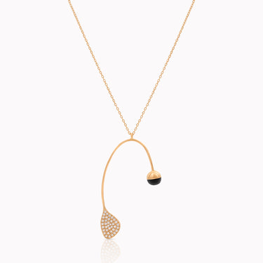 In Bloom Seed & Leaf Pendant with Diamonds