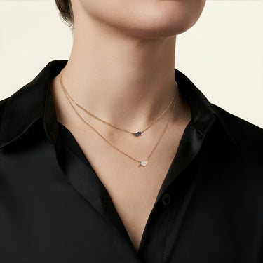 Bird Black Diamond Necklace