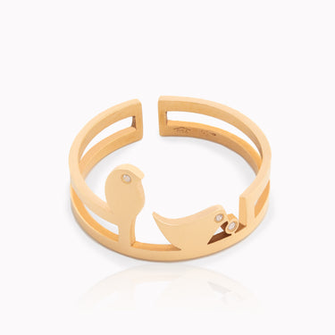 Bird Ring with Diamonds