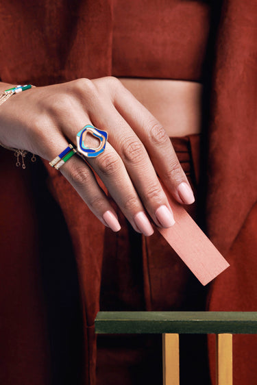 Gaudi Ring with Enamel