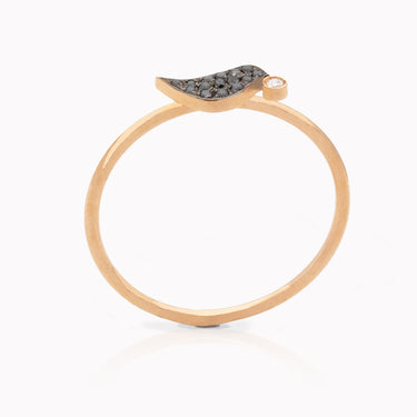 Bird Ring with Diamonds