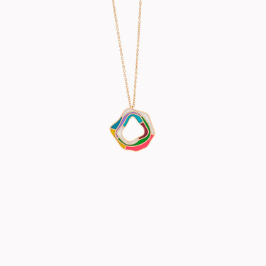 Gaudi Small Pendant with Colorful Enamel